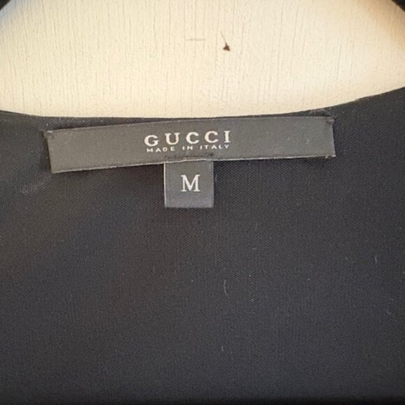 Gucci Asymmetrical Tortoise Shell Accent Top, Size M - Picture 4 of 7